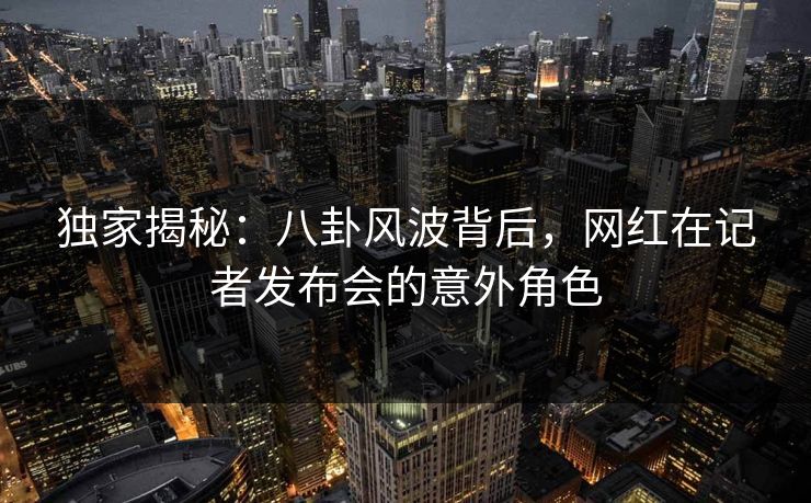 独家揭秘：八卦风波背后，网红在记者发布会的意外角色
